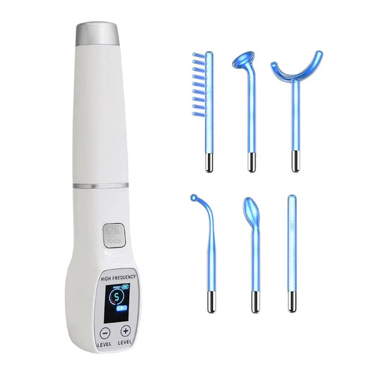 High Frequency Facial Device - 6-in-1 Skin Care Machine for Anti-Acne, Spot Removal, and Hair Care