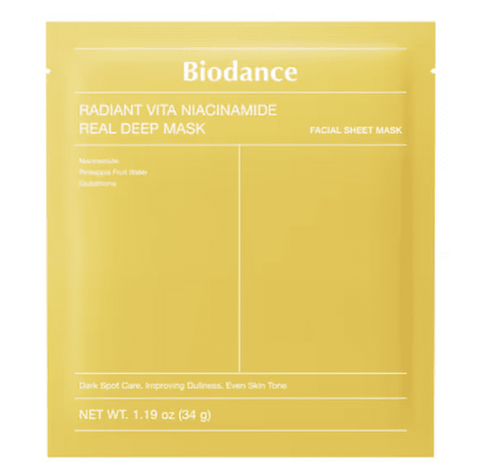 BIODANCE Radiant Vita Niacinamide Real Deep Mask – 34g x 4Pcs