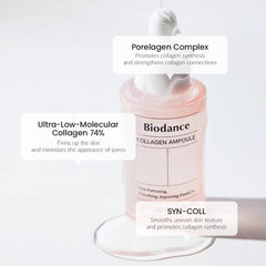 Biodance Collagen Ampoule Korean Collagen Serum for Face Improvement, Pore Tightening and Anti-Aging Facial Serum